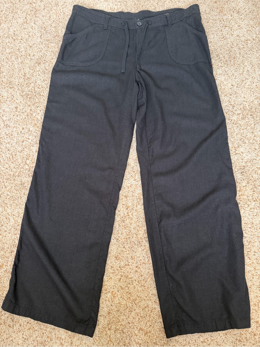 H&M Black Tie Waist Wide-Leg Pants